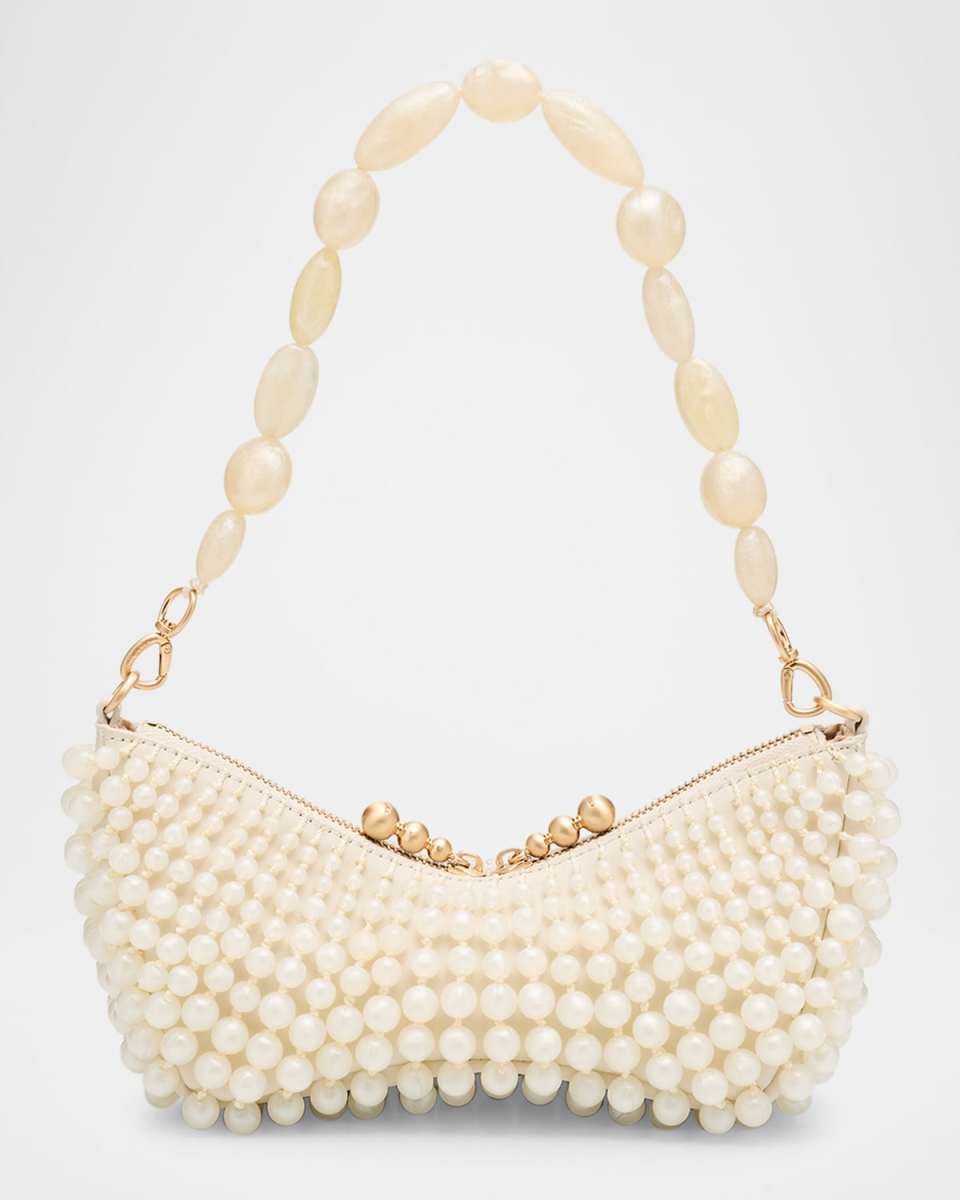 Mercier Beaded Zip Shoulder Bag